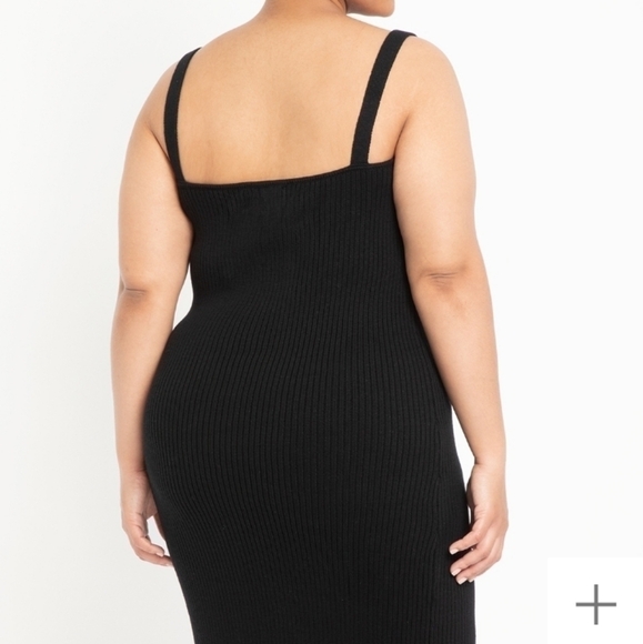 Eloquii Square Neck Sweater Dress - Picture 2 of 11